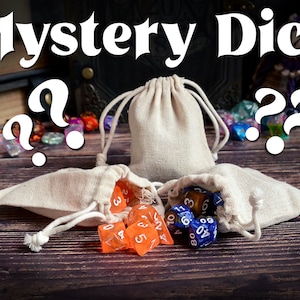 Dadi Mystery D&D / Sacchetto cieco di dadi Dungeons and Dragons / Set casuale di dadi poliedrici per giochi da tavolo / Regalo per fan di Critical Role