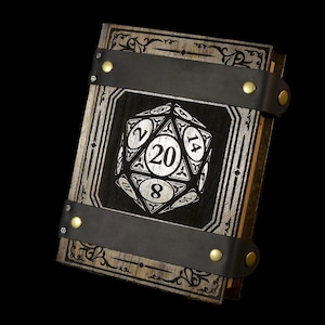 D&D Dice Box - &quot;D20&quot; Nat20 Battle Box w/ Dice Tower | DnD Dice Tray | Spell Book Box | Dungeons and Dragons | Pathfinder | Gift