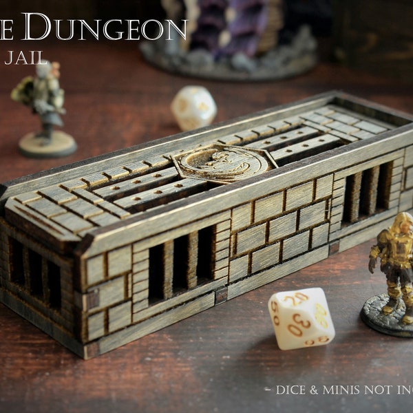 The Dungeon dice jail - for D&D | Tabletop RPG games -  Dice Tray | Dice Vault | Dice Box | Dungeons and Dragons | DnD | Pathfinder | Gift