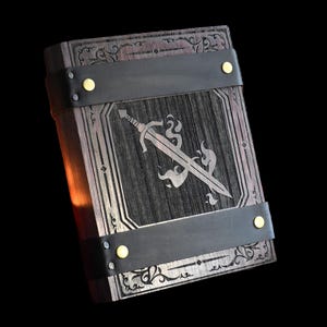 D&D Dice Box - "Vorpal Sword" Nat20 Battle Box w/ Dice Tower | DnD Dice Tray, Spell Book Box | Dungeons and Dragons | Pathfinder | Gift