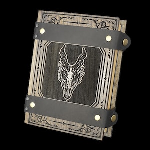 D&D Dice Box - Deven Rue &quot;Red Dragon Skull&quot; Battle Box w/ Dice Tower | DnD Dice Tray | Spell Book | Dungeons and Dragons | Pathfinder | Gift