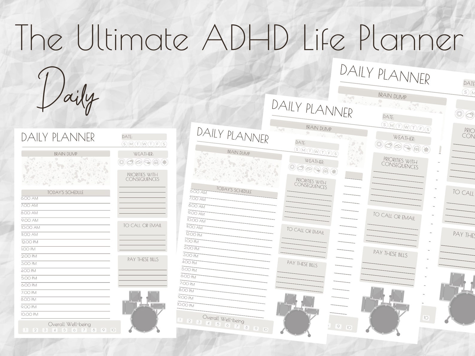 The Ultimate Monthly ADHD Planner printable Etsy