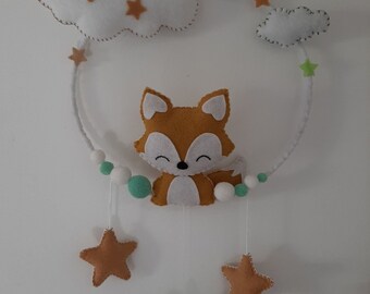 Mobile Bebe Renard Mobile Renard Orange Mobile Chambre Bebe Etsy