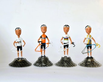 Unique Handmade Cyclist Art - Perfect for Cycling Fans, Tour de France, Flanders, Molteni Memorabilia
