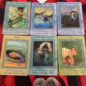 Cartes d'orientation de la sirène et des dauphins magiques (carte tirée le même jour uniquement) (lire la description)