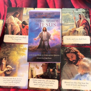 Paroles d'amour de Jésus le jour même, paroles d'orientation réconfortantes et prières Lecture de 6 cartes (cartes uniquement)