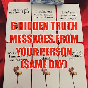 6 Same Day-verborgen waarheidsgevoelens en berichten van je persoon (ALLEEN CARD PULL) (lees beschrijving)