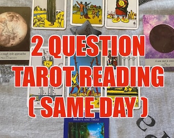 TAROT READINGS 2 Questions Answered (TEXTonly ) same day reading