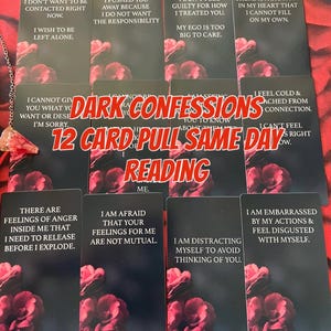 12 confessions sombres le jour même de votre part (CARTE À TIRER UNIQUEMENT) (lire la description)