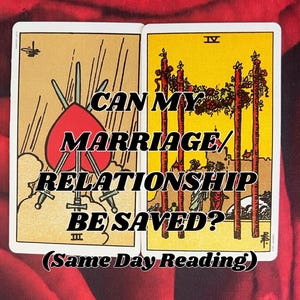 Meu casamento/relacionamento pode ser salvo? (leitura no mesmo dia)