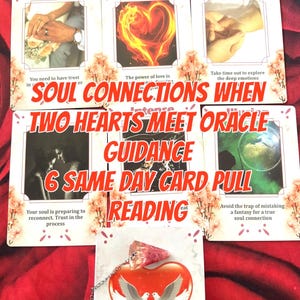 Connexions d'âmes Messages d'amour (6 cartes MÊME JOUR uniquement) (lire la description)