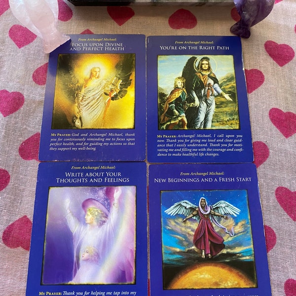 Same Day Archangel Michael Guidance Advice and Prayer 4 Card Pull Reading (cards only)