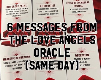 6 mensajes y guía de los ángeles del amor para el mismo día (SOLO PARA SACAR LA TARJETA) (leer descripción)
