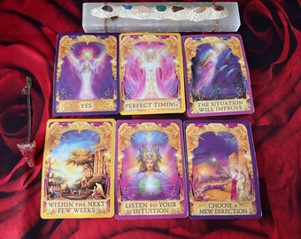 Angel Answers Advice Guidance Card Pull (Same Day 6 Cards PULL ONLY) (read description)