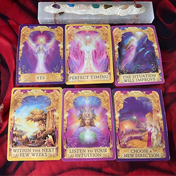 Angel Answers Advice Guidance Card Pull (Same Day 6 Cards PULL ONLY) (read description)