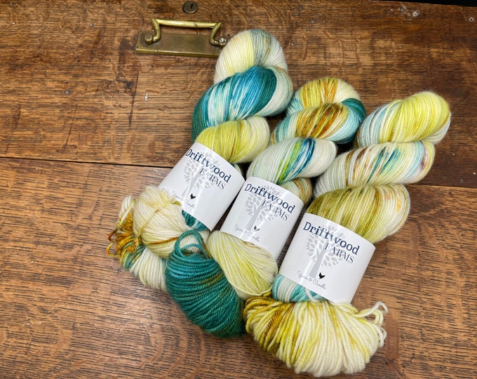 WINDSWEPT merino cashmere nylon hand dyed yarn