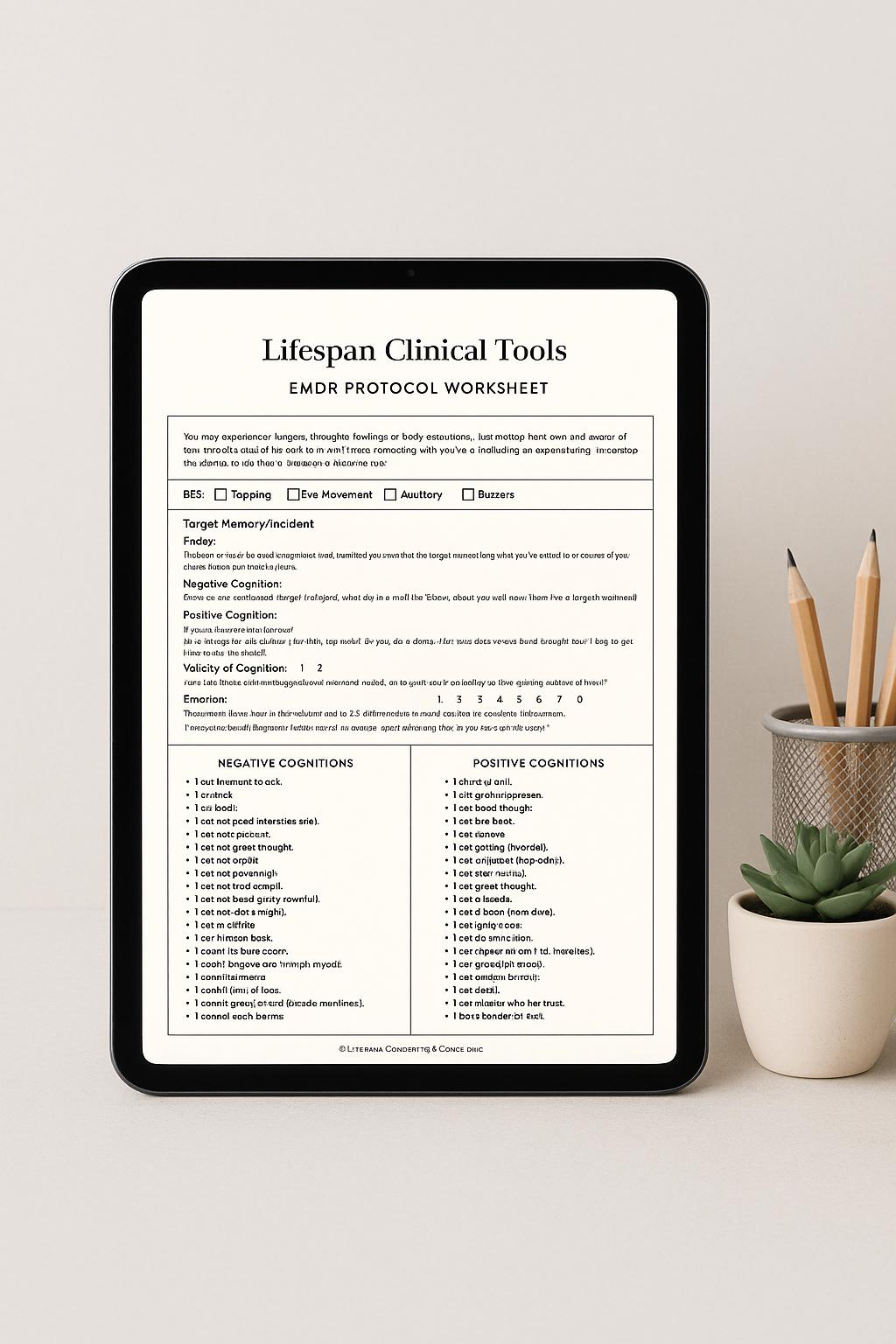 Gerkin Protocol Worksheet.pdf EMDR Standard Protocol Worksheet – Printable Therapy Tool for ...