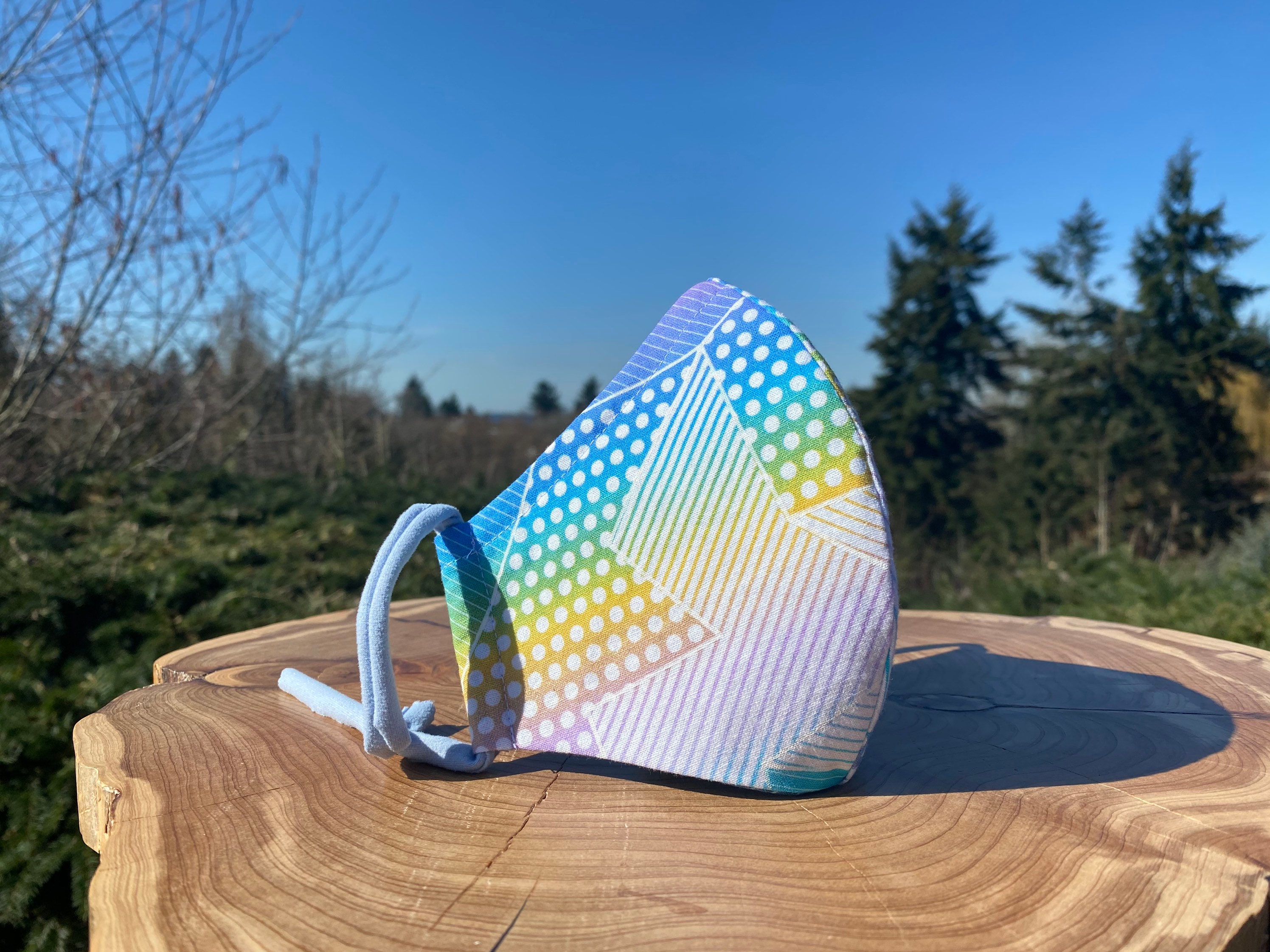 Geometric Prism Face Mask Washable Pastel 80s abstract Etsy