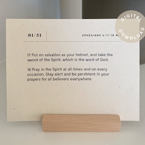 31 Escrituras digitales Ore por sus hijos Versículo de memoria imprimible Versículo de las Escrituras digitales Tarjeta de memoria simple Versículo de la Biblia de las Escrituras