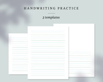 Homeschool Handwriting Practice Handwriting Paper Practice Writing Practice Letter Handwriting Practice Paper Printable Lined Paper 3 Line