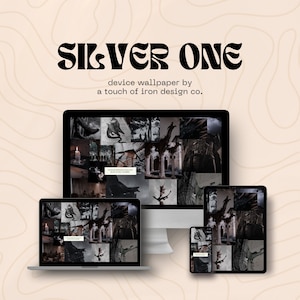 Sfondo Silver One, Quarta Ala Empyrean / Sfondo Rebecca Yarros Dark Academia, utilizzabile su tutti i dispositivi / Download digitale