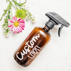 Custom spray bottle labels, 2oz, 4oz, 8oz spray bottle labels, essential oil labels, spray bottle labels, custom essential oil labels