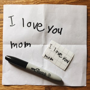 Child&#39;s handwriting decal, custom children&#39;s handwriting decal, turn your child&#39;s handwriting into a decal, custom handwriting decal