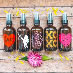 Valentine essential oil labels, essential oil labels, be you-tiful essential oil label, custom spray bottle labels, cupid label, xo xo label