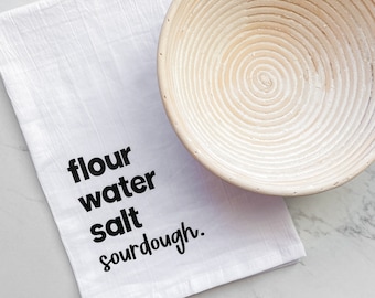 Bread Towel, Tea Towel, Flour Sack Towel, Sourdough Towel, Flour Water Salt Towel, Kitchen Towels, Cotton Towel, Sourdough Proofing Towel