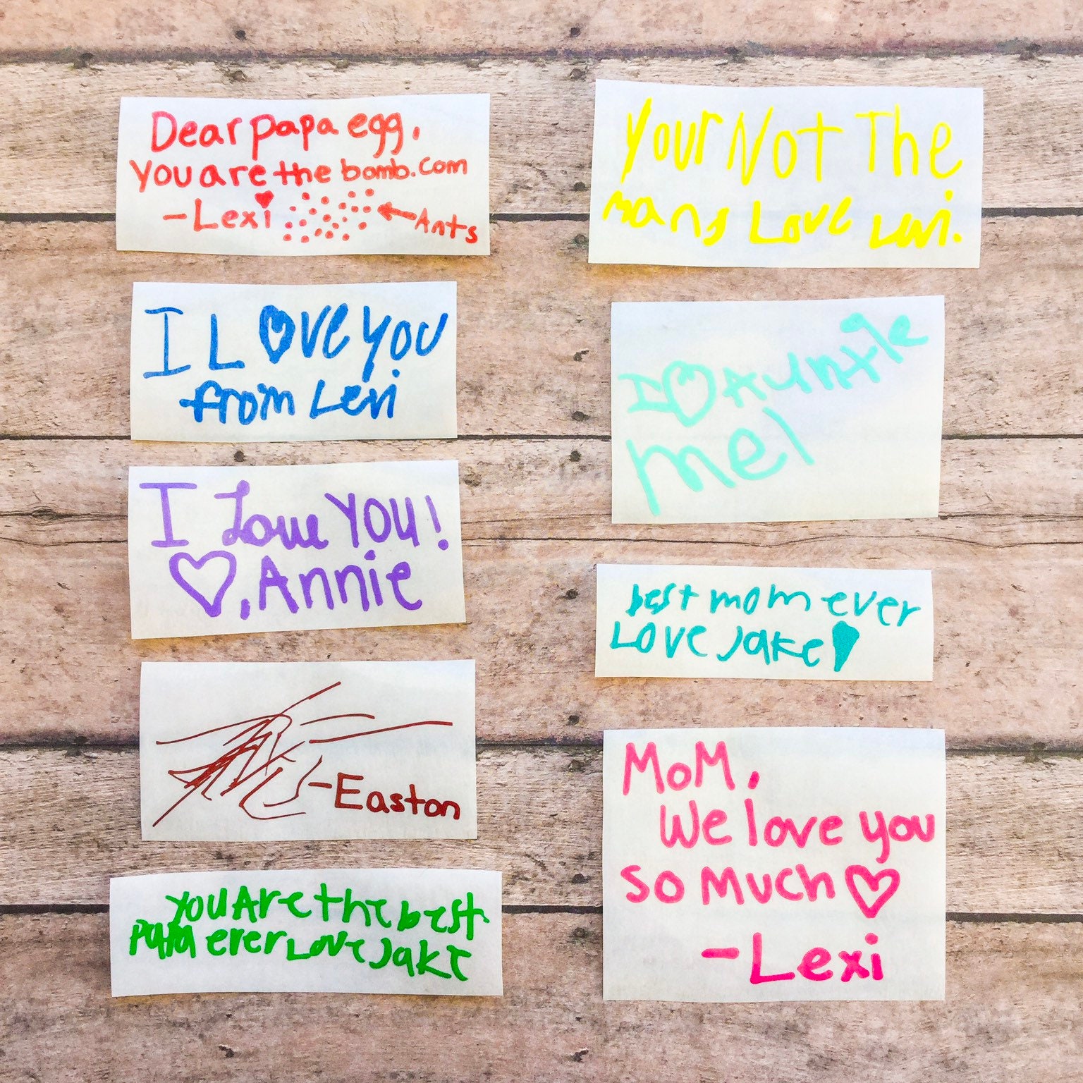 Child's Handwriting Decal Custom Children's - Etsy