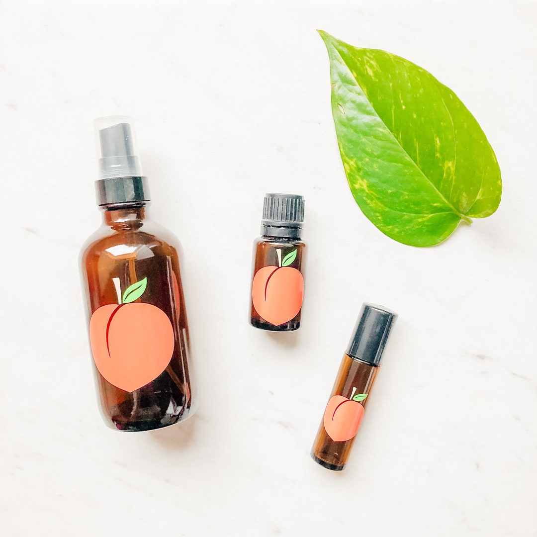 Peach Essential Oil Label, Essential Oil Labels, Peach Rollerbottle