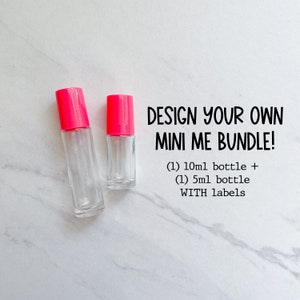 10ml Roller-Bottle AND 5ml Roller-Bottle BUNDLE, Custom Roller-bottles, Roller-Bottle labels WITH bottles, Colorful Roller Bottle with label