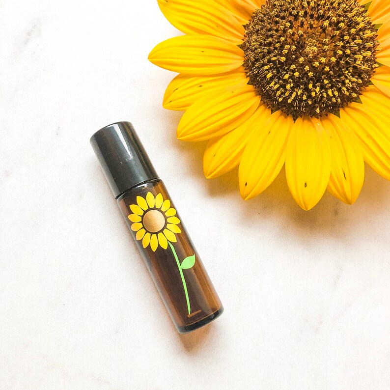 Sunflower Essential Oil Label Sunflower Spray Bottle Label Etsy