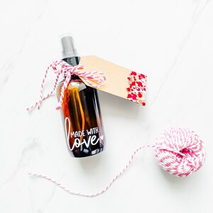Made with Love Decal, Made with Love Sticker, Made with Love Label, Essential Oil Label, Spray Bottle label, Valentine Essential Oil Labels