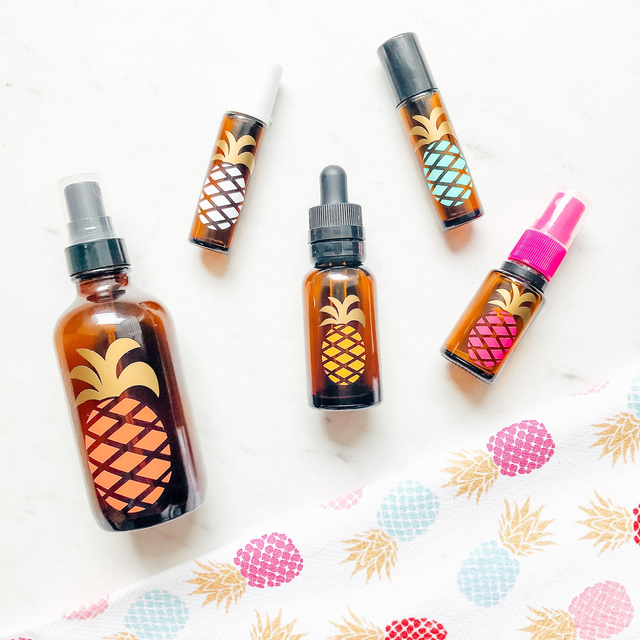 Pineapple Essential Oil Label Summer Essential Oil Labels Etsy