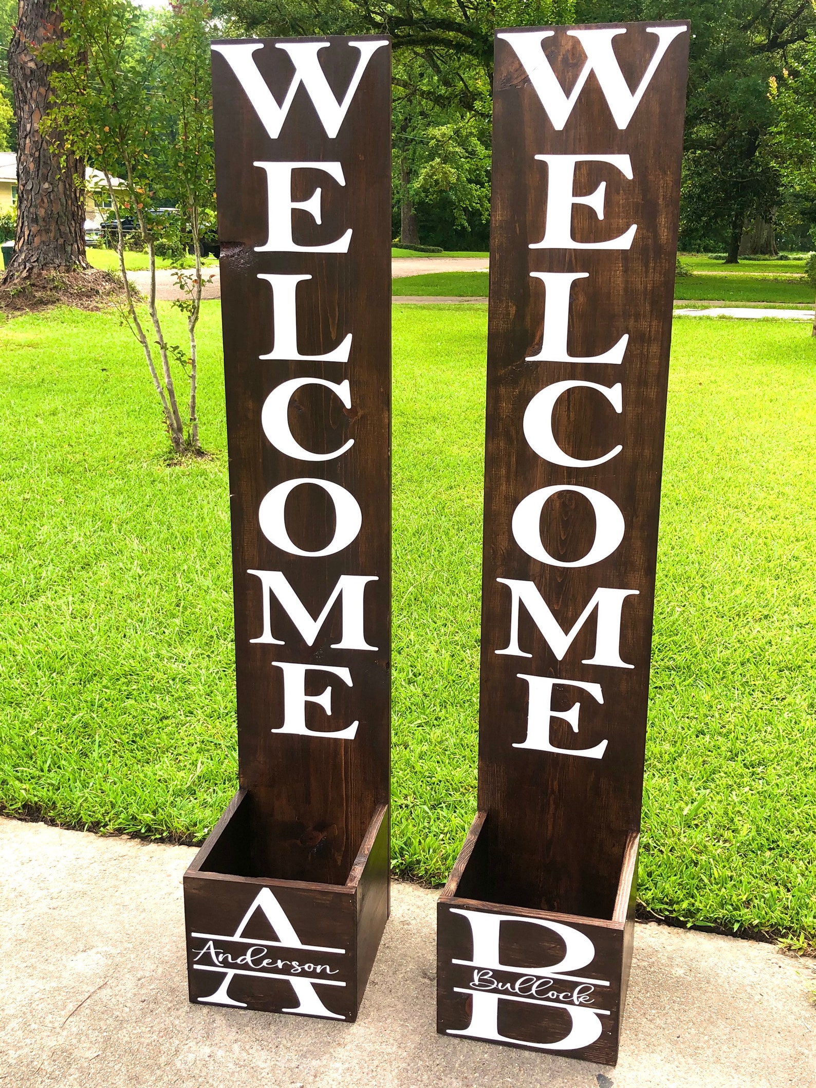 Large Sign Planter Box Board With Planter Etsy