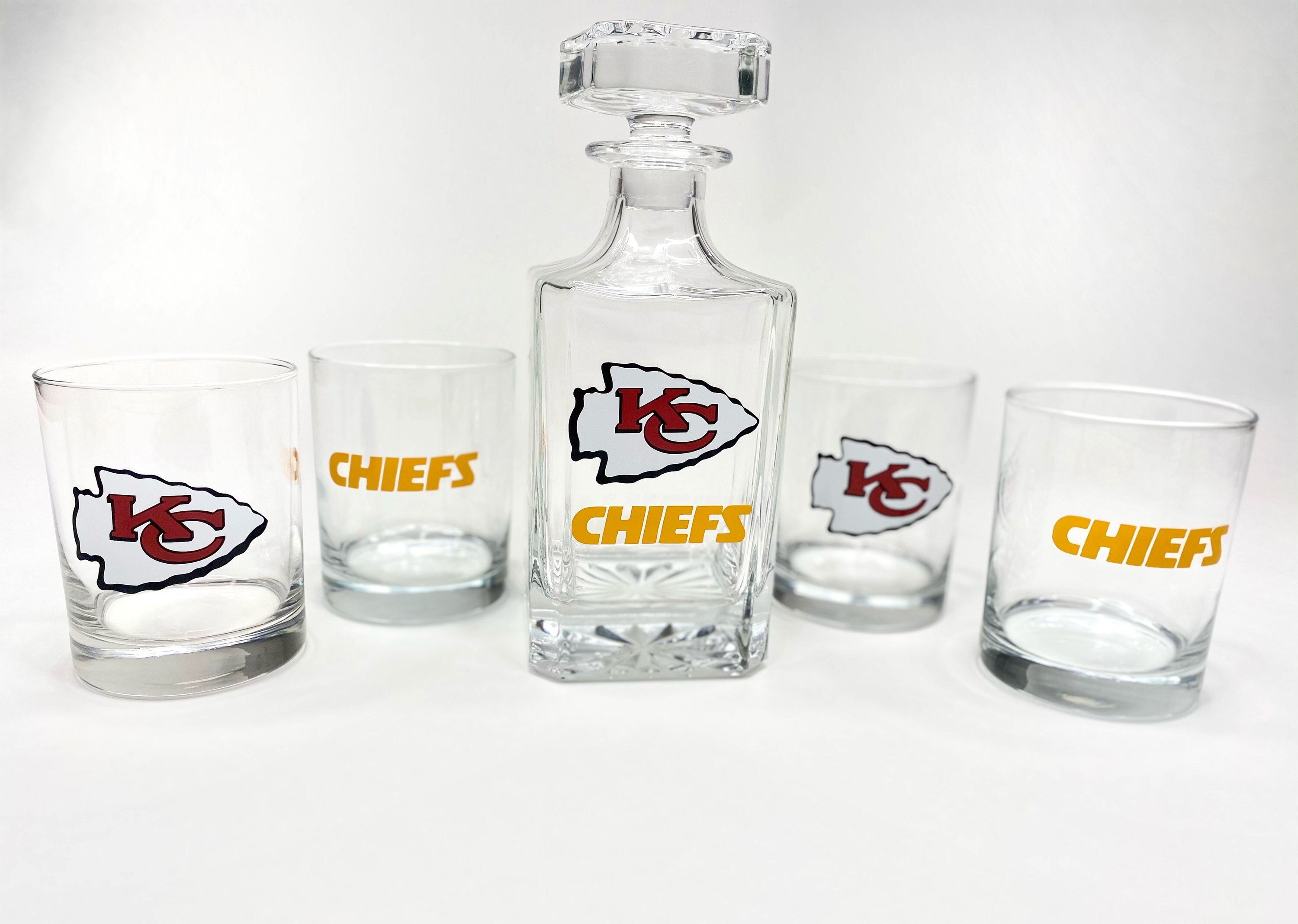 Custom Decanter Set Kansas City Chiefs Decanter Set Etsy