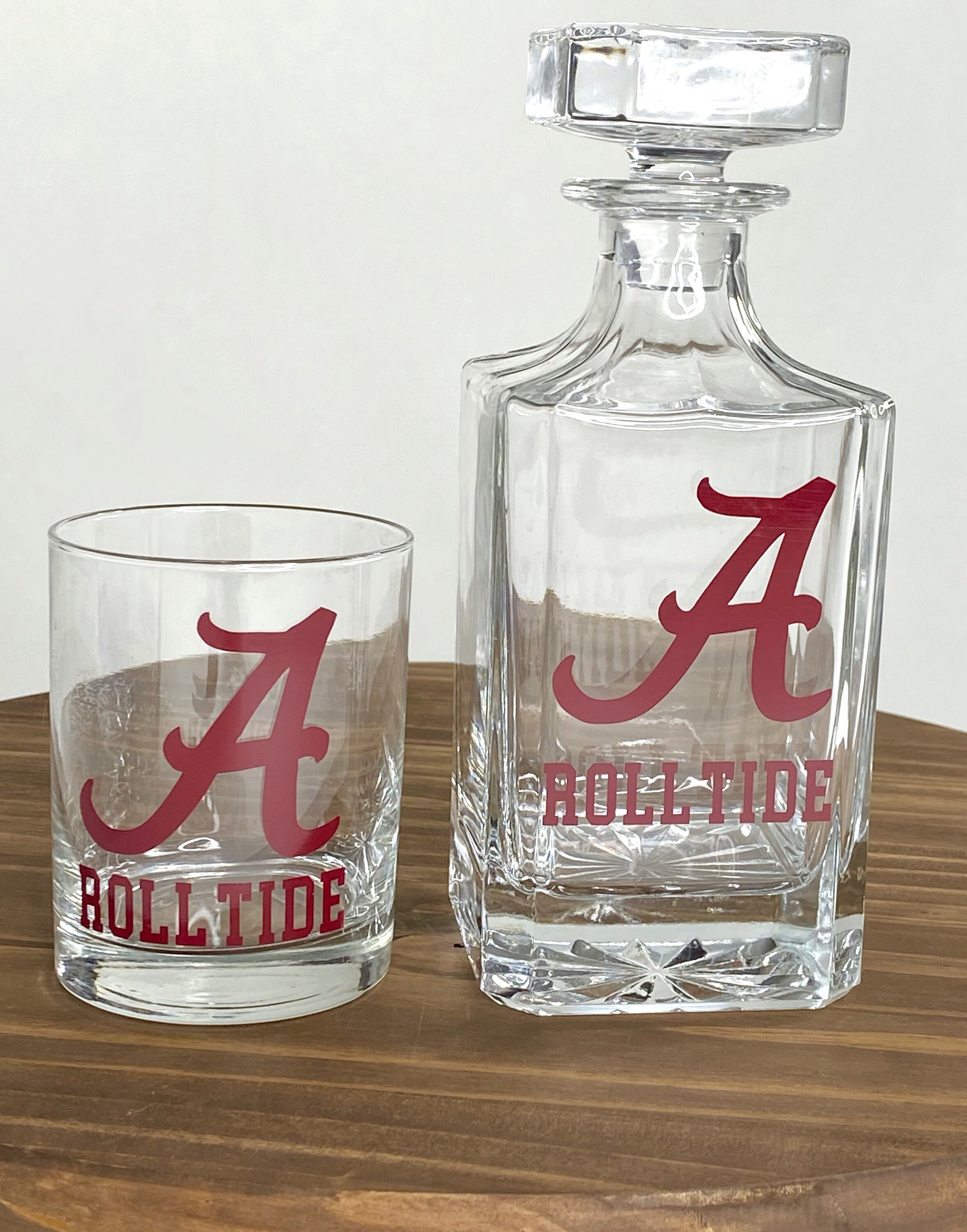 Custom 5 Piece Decanter Set Alabama Roll Tide Decanter Set Etsy
