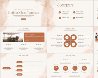 Modern Clean Water Colors Report PowerPoint Template