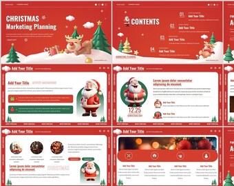 Merry Christmas Annual Summary PowerPoint Template