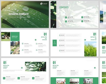 Modern Clean Business Annual Report PowerPoint Template