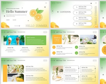 Minimal Clean Work Summary Powerpoint Template - Etsy