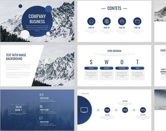 Minimal Magazine Style Business Report PowerPoint Template