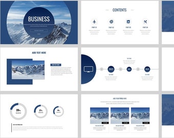 Minimal Magazine Style Business Report PowerPoint Template