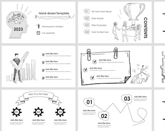 HandDraw Style Report PowerPoint Template 08