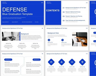 Minimal Clean Graduation Defense PowerPoint Template