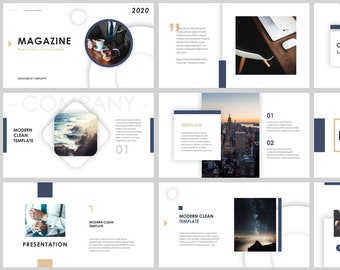Minimal Magazine Style  Business PowerPoint Template