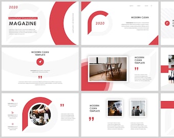 Minimal Magazine Style Business PowerPoint Template
