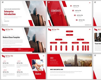 Minimal Red Business PowerPoint Template