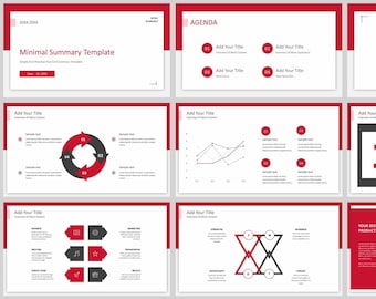 Modern Clean Business Work Summary PowerPoint Template